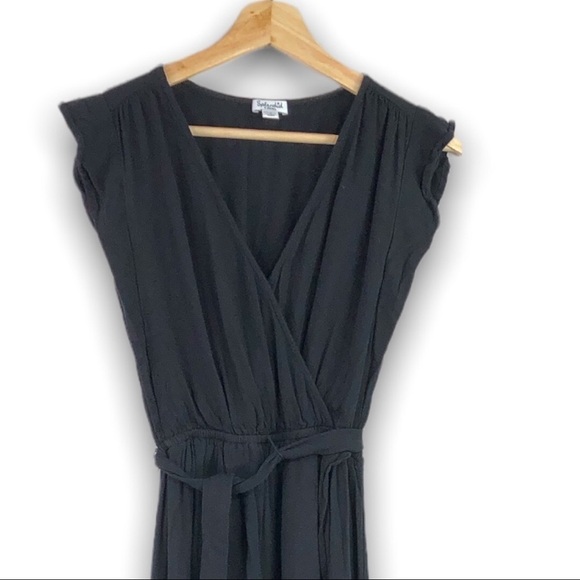 Splendid - Black Stella Faux-Wrap Dress - X Small - Picture 4 of 9